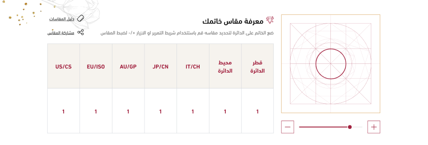 مقاس خاتمك - تميز