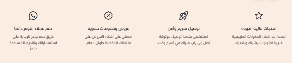 مميزات المتجر (خيال)