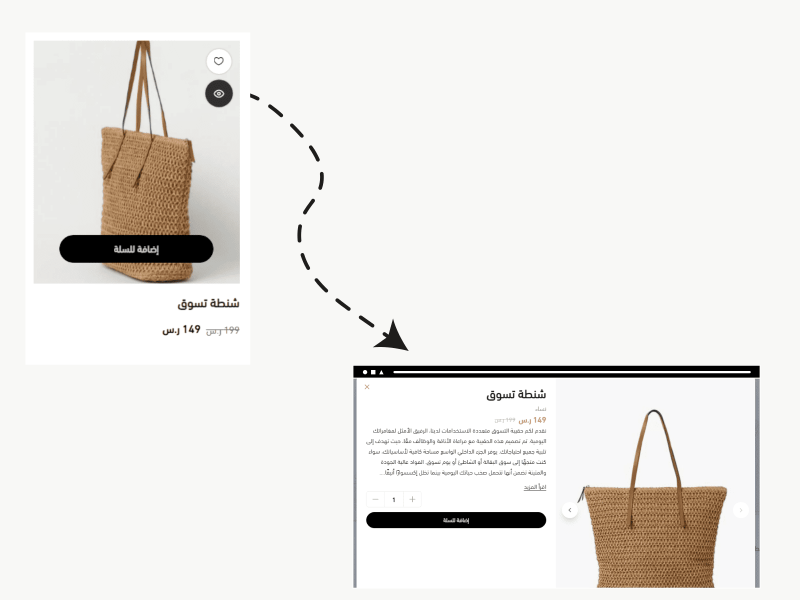 ميزة العرض السريع للمنتج